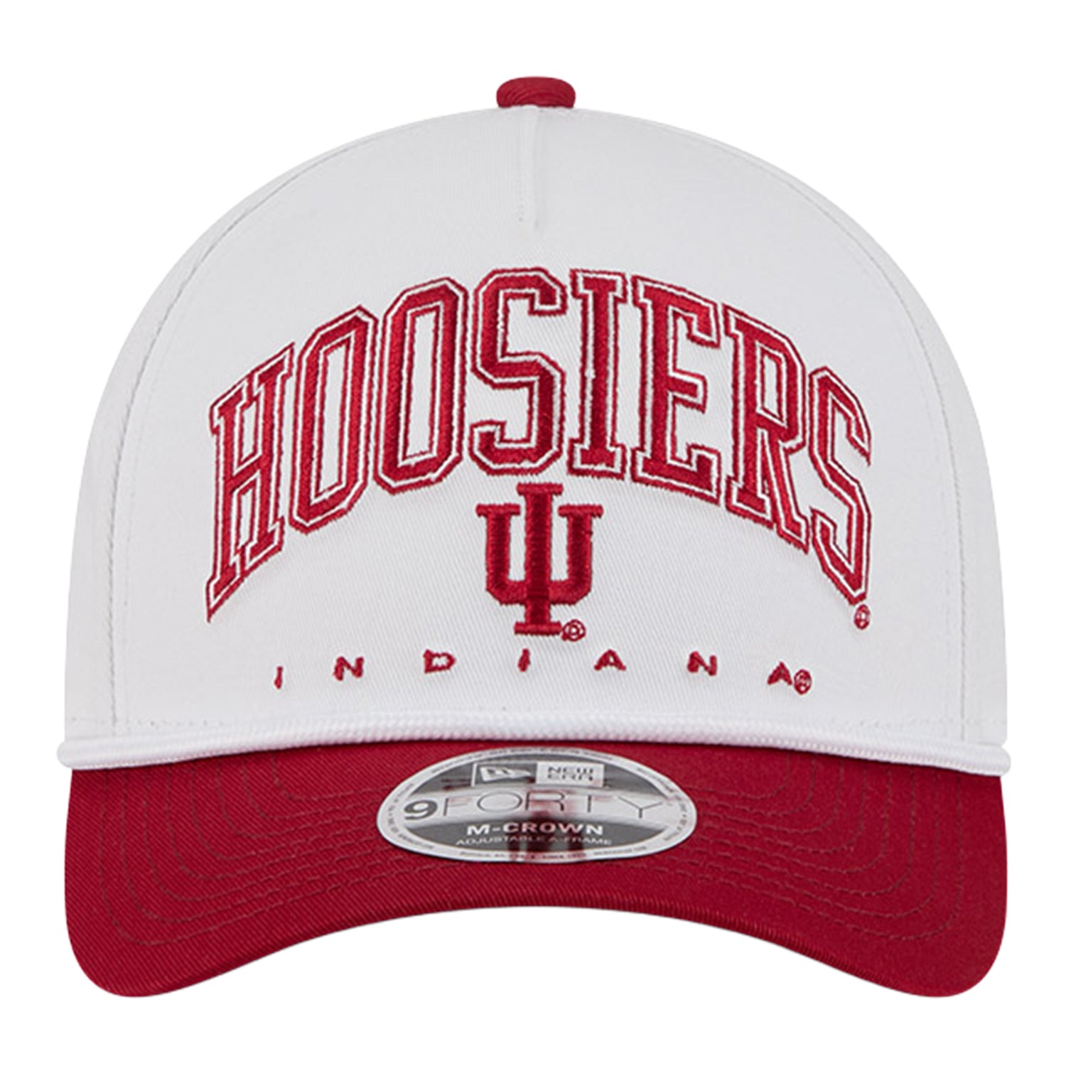 Indiana Hoosiers New Era 940 Adjustable Two-Tone Hat - Front View