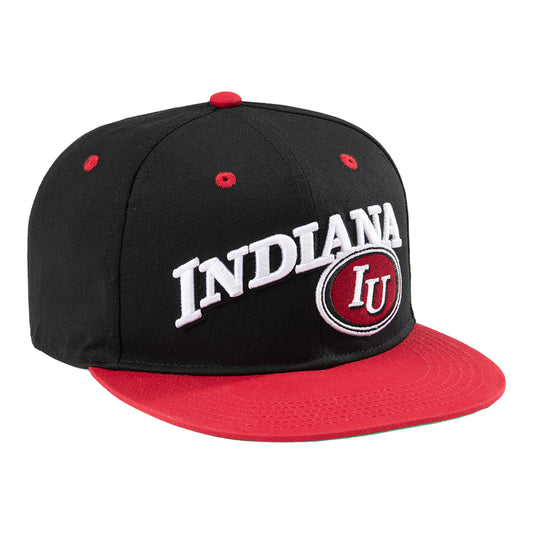 Indiana Hoosiers Homefield Adjustable Snapback Vintage Football Hat - Front Right View