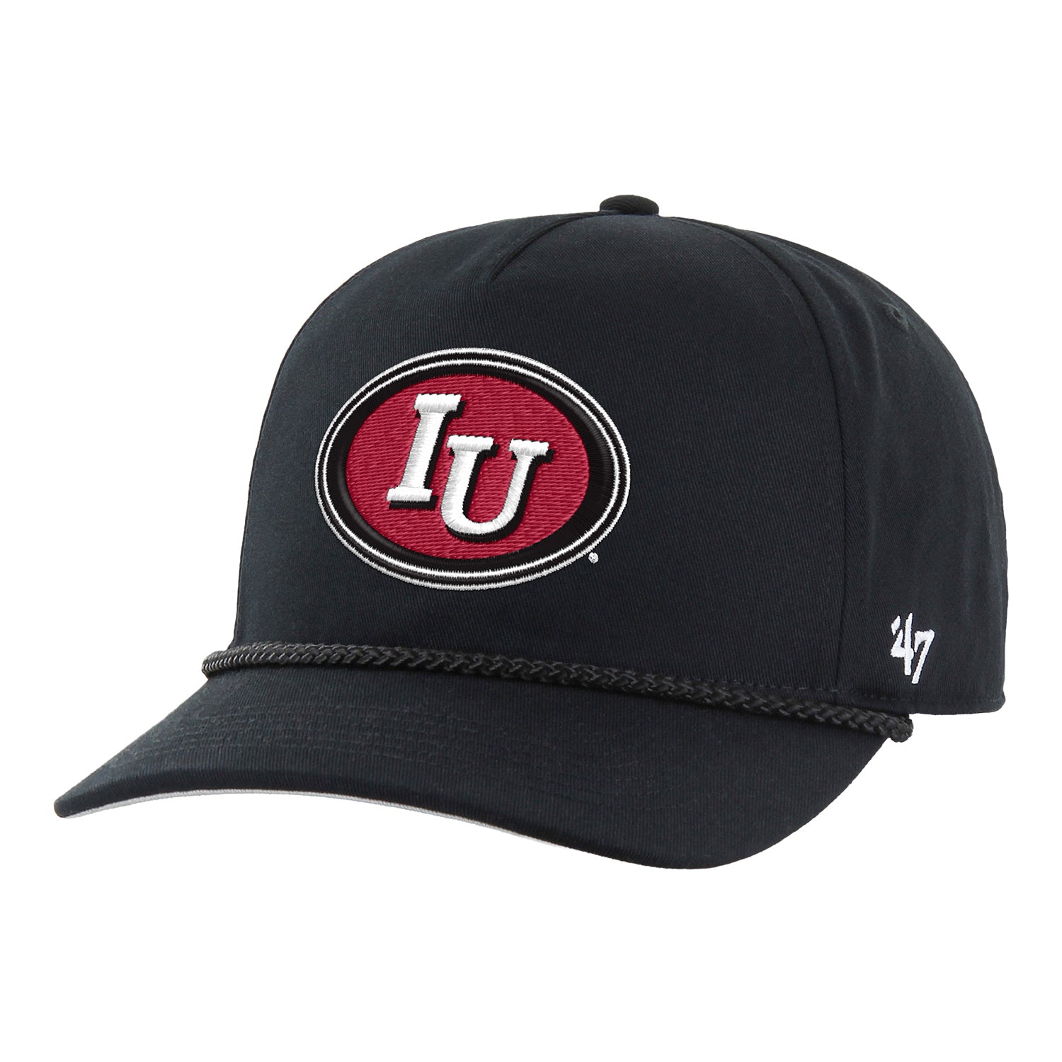 Indiana Hoosiers Black 1997 IU Oval Hitch Hat - Front View