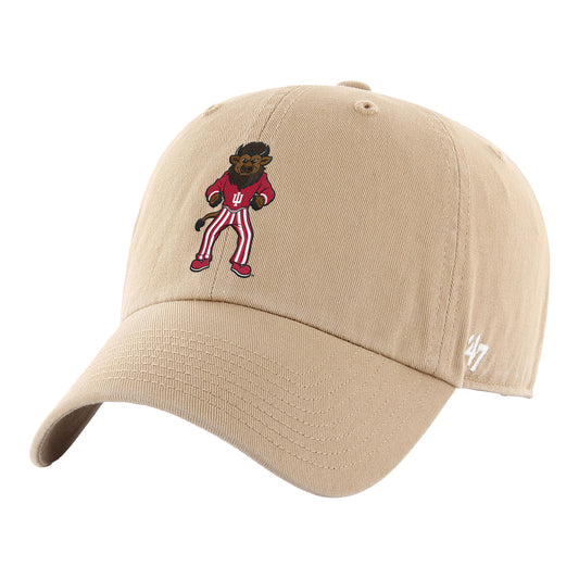 Indiana Hoosiers 47 Brand Hoosier the Bison Khaki Hat - Front View