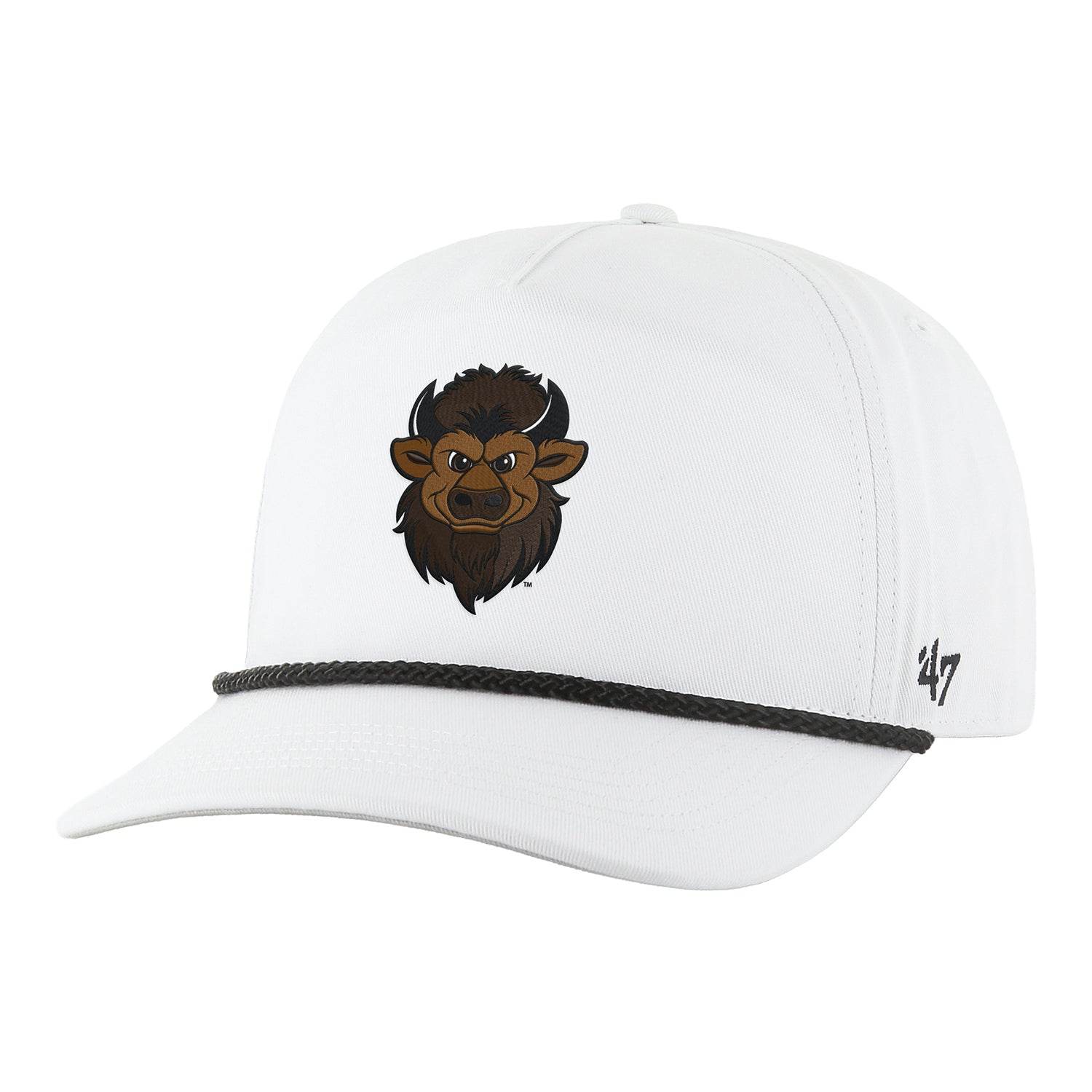 Indiana Hoosiers 47 Brand Hoosier the Bison White Rope Hat - Front View