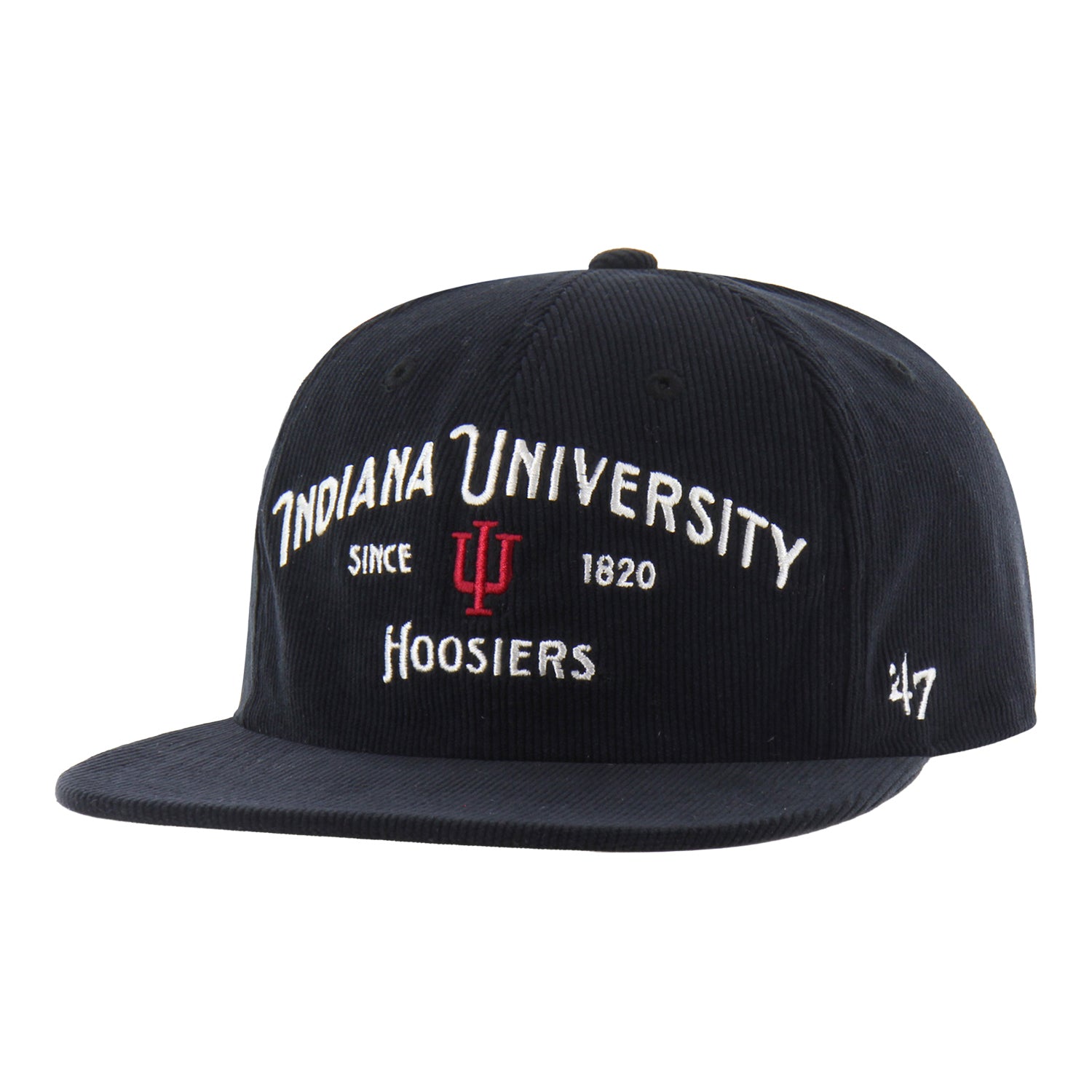 Indiana Hoosiers '47 Brand Whitlock Captain RL Hat – Black - Front Left View