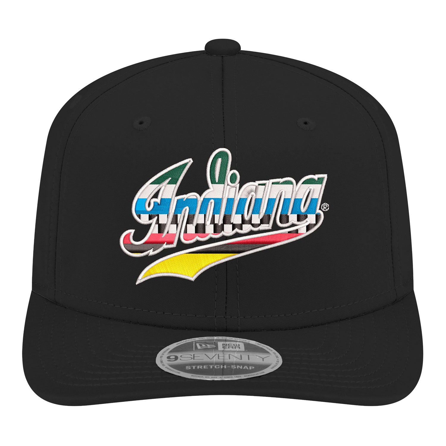 Indiana Hoosiers x IMS Flag Indiana Script New Era 970 Hat