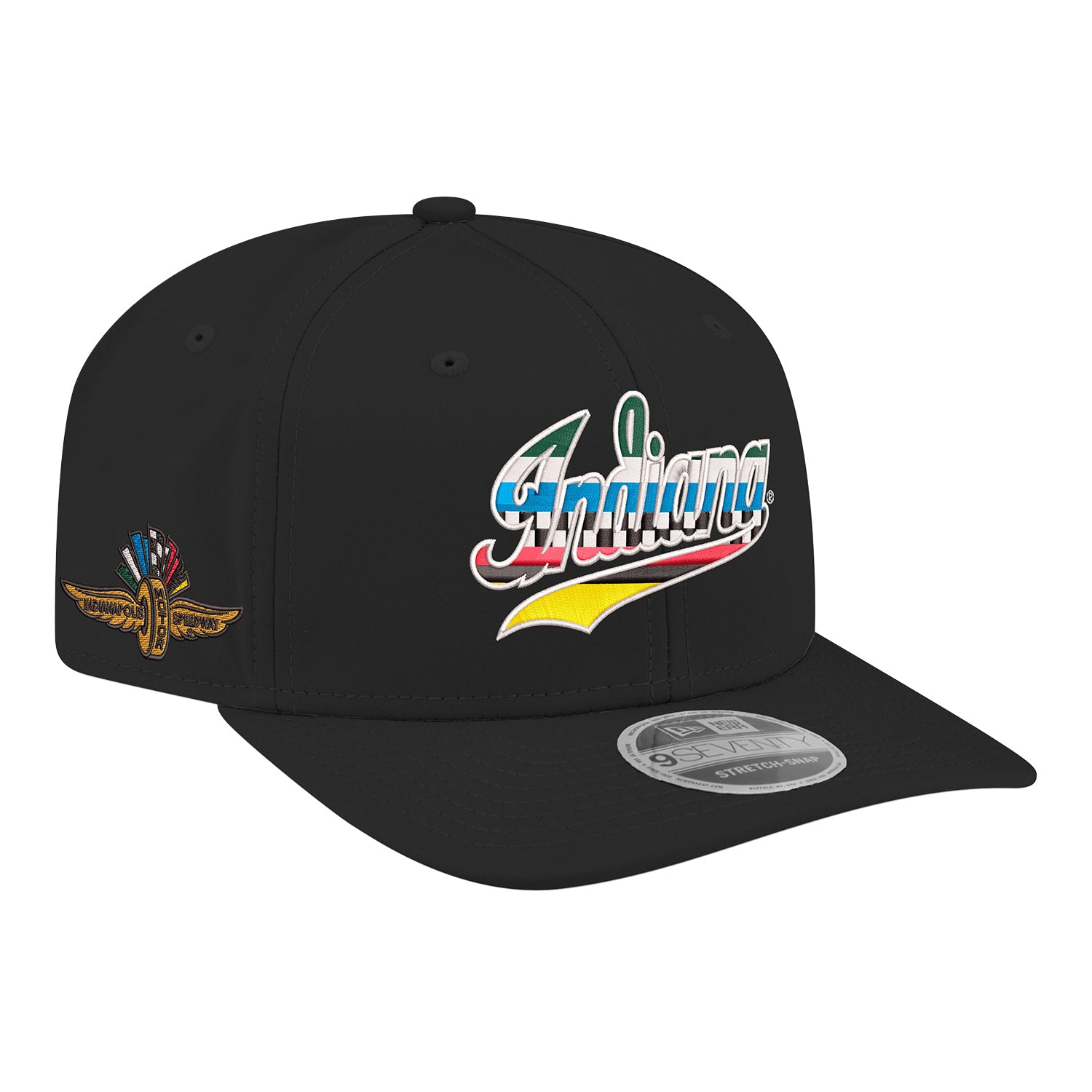 Indiana Hoosiers x IMS Flag Indiana Script New Era 970 Hat