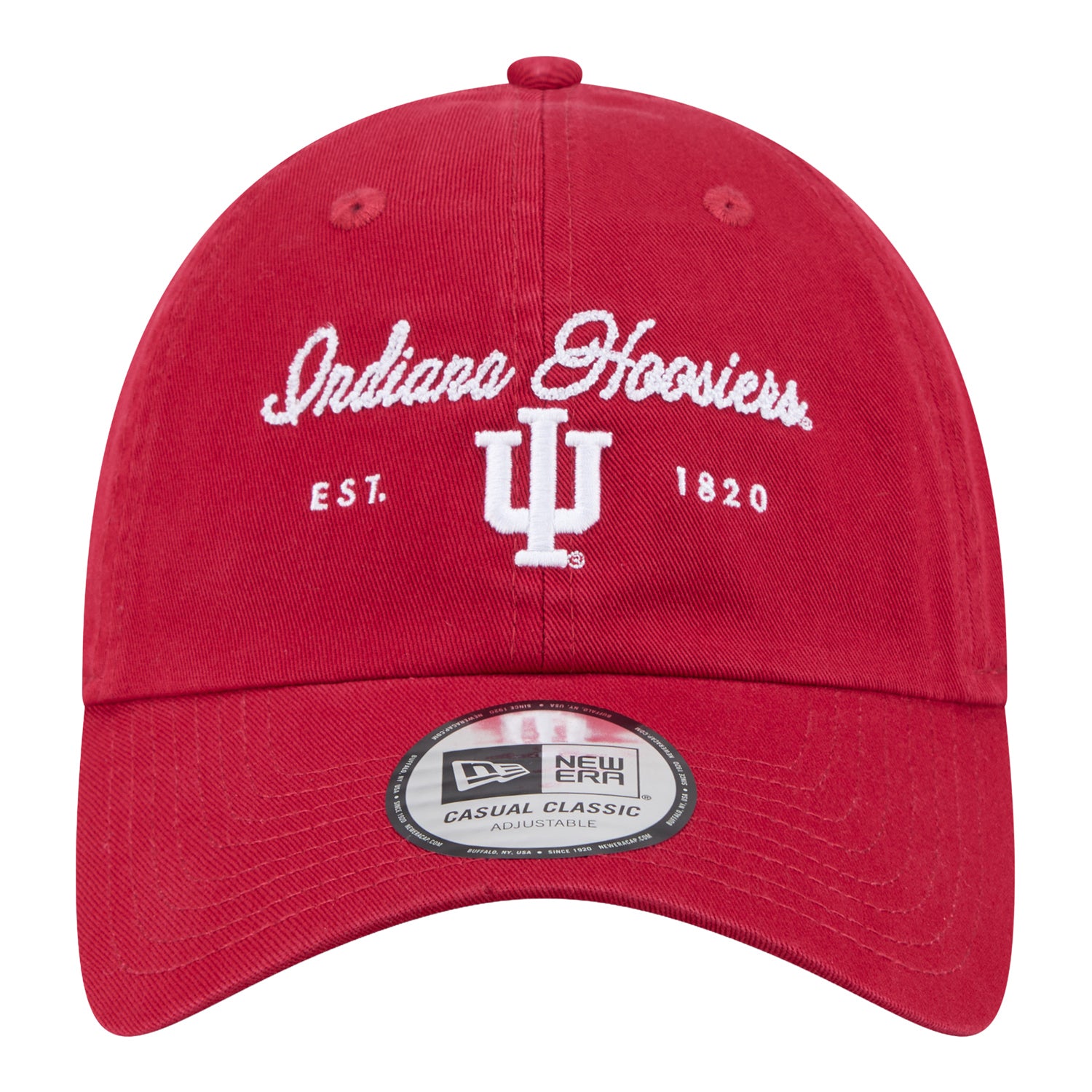Indiana Hoosiers New Era 920 Script Trident Hat – Red