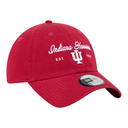 Indiana Hoosiers New Era 920 Script Trident Hat – Red