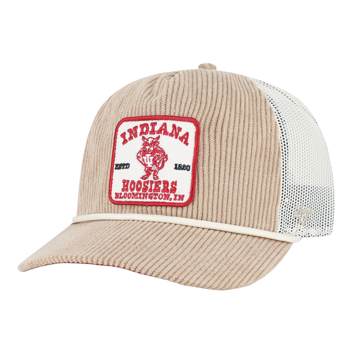 Indiana Hoosiers '47 Brand Cordlandia Hitch RF Hat – Tan - Front Left View