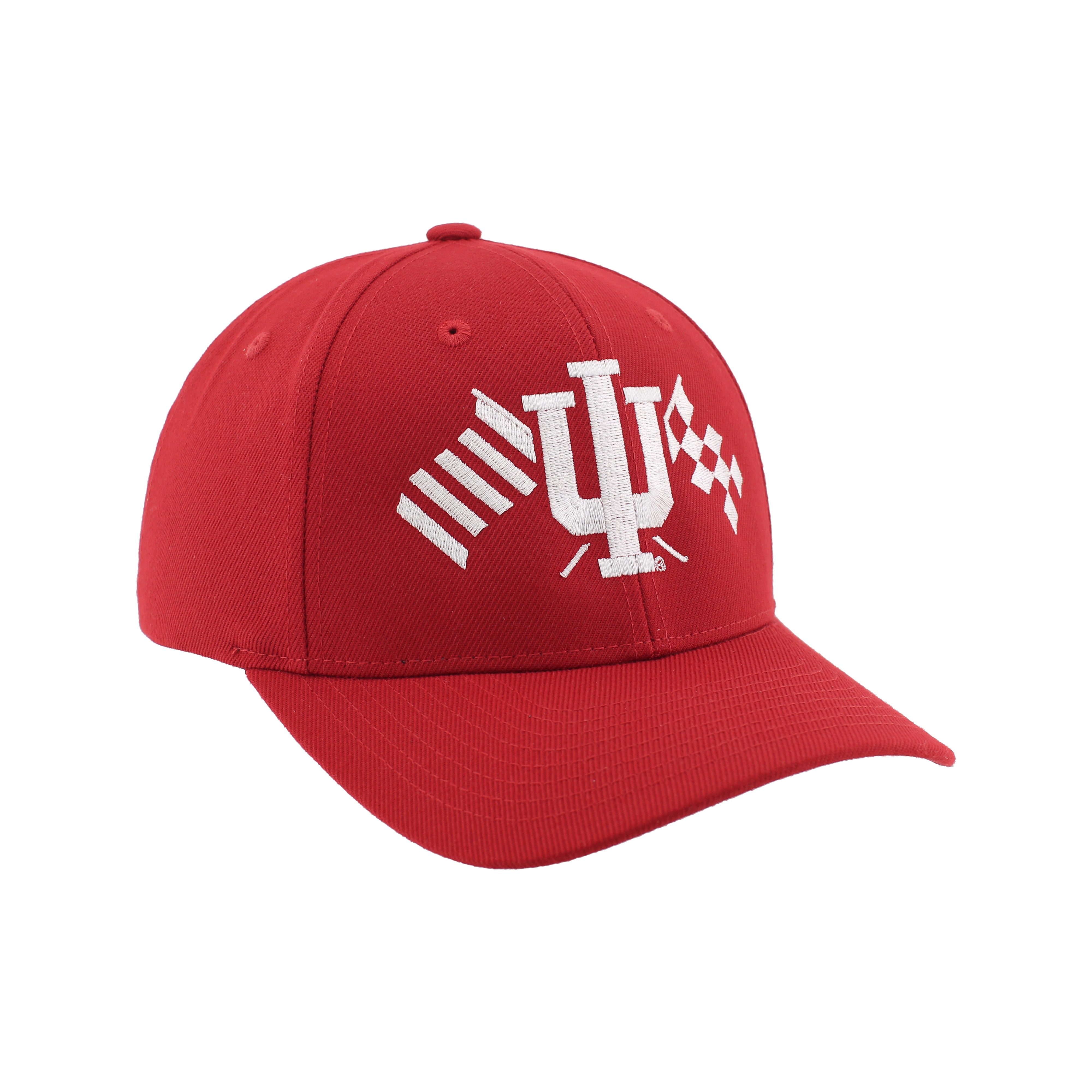 Indiana Hoosiers Checkered & Candy Stripes Hat - Front Left View
