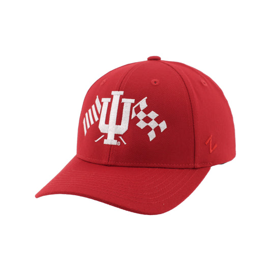 Indiana Hoosiers Checkered & Candy Stripes Hat - Front Right View