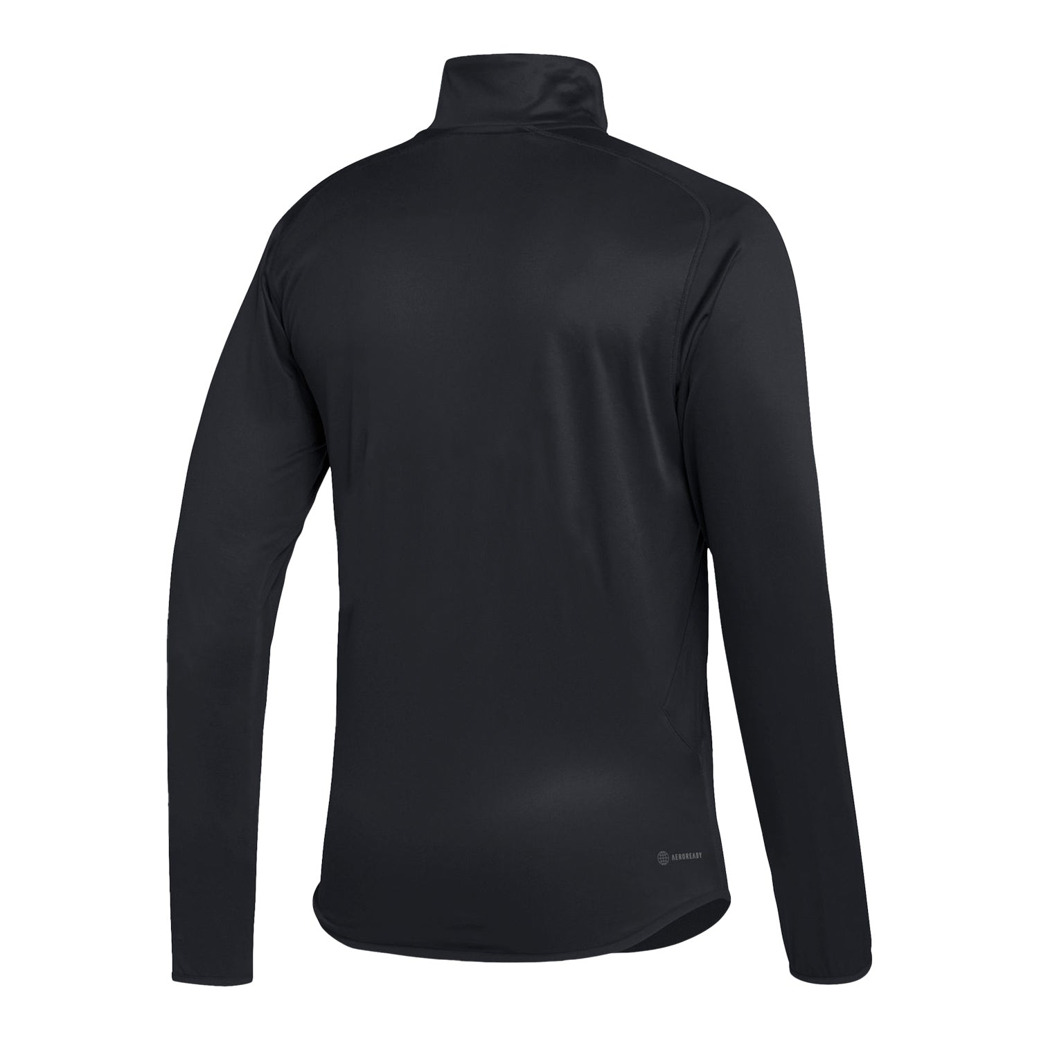 Indiana Hoosiers Adidas Sideline 1/4 Zip Black Jacket - Back View