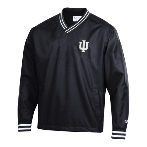 Indiana Hoosiers Super Fan Scout V-Neck Black Jacket - Front View
