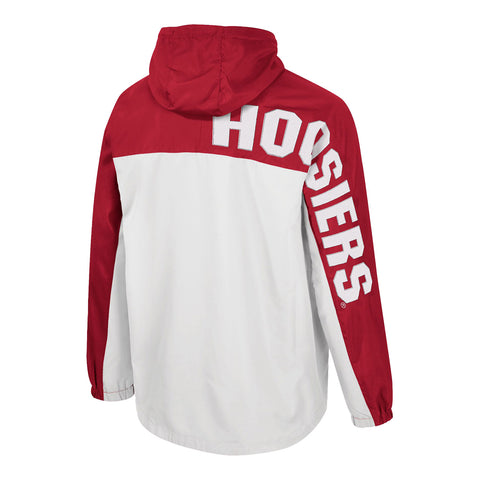 Indiana Hoosiers Anorak 1/2 Zip Crimson Jacket - Back View