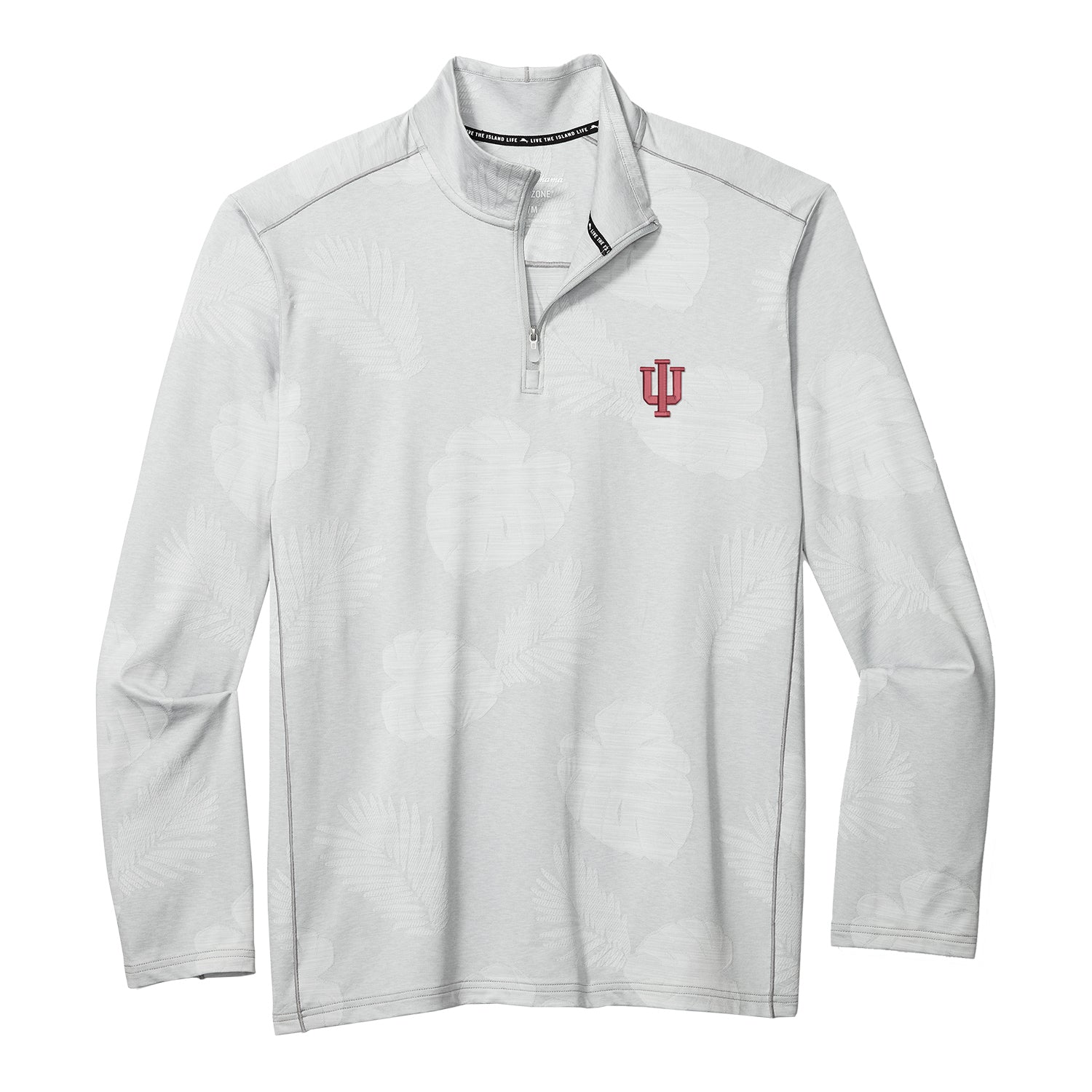 Indiana Hoosiers Sport Delray Frond 1/2 Zip Grey Jacket - Front View