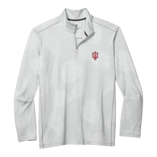 Indiana Hoosiers Sport Delray Frond 1/2 Zip Grey Jacket - Front View