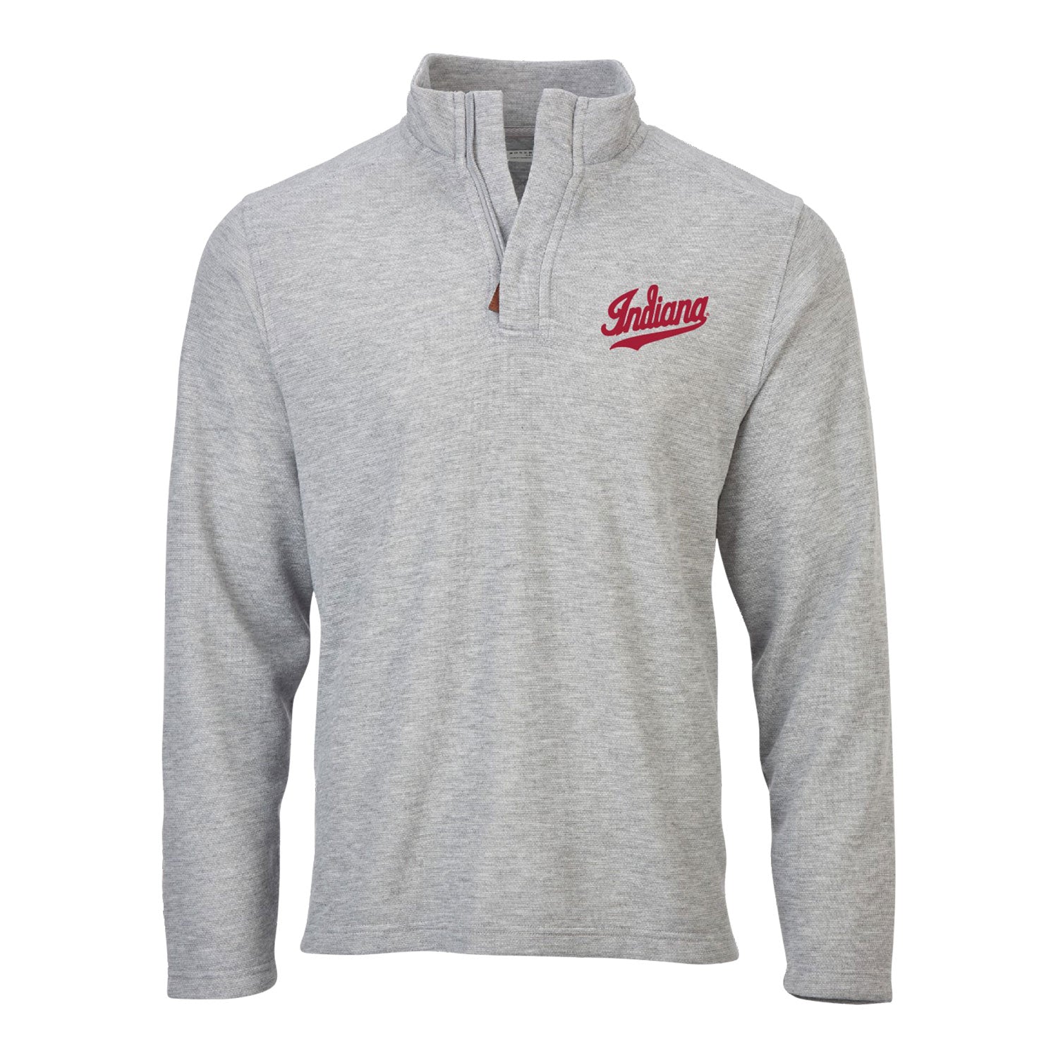 Indiana Hoosiers Sullivan 1/4 Zip Grey Jacket - Front View