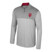 Indiana Hoosiers Tuck Wind shirt Grey 1/4 Zip Jacket - Front View
