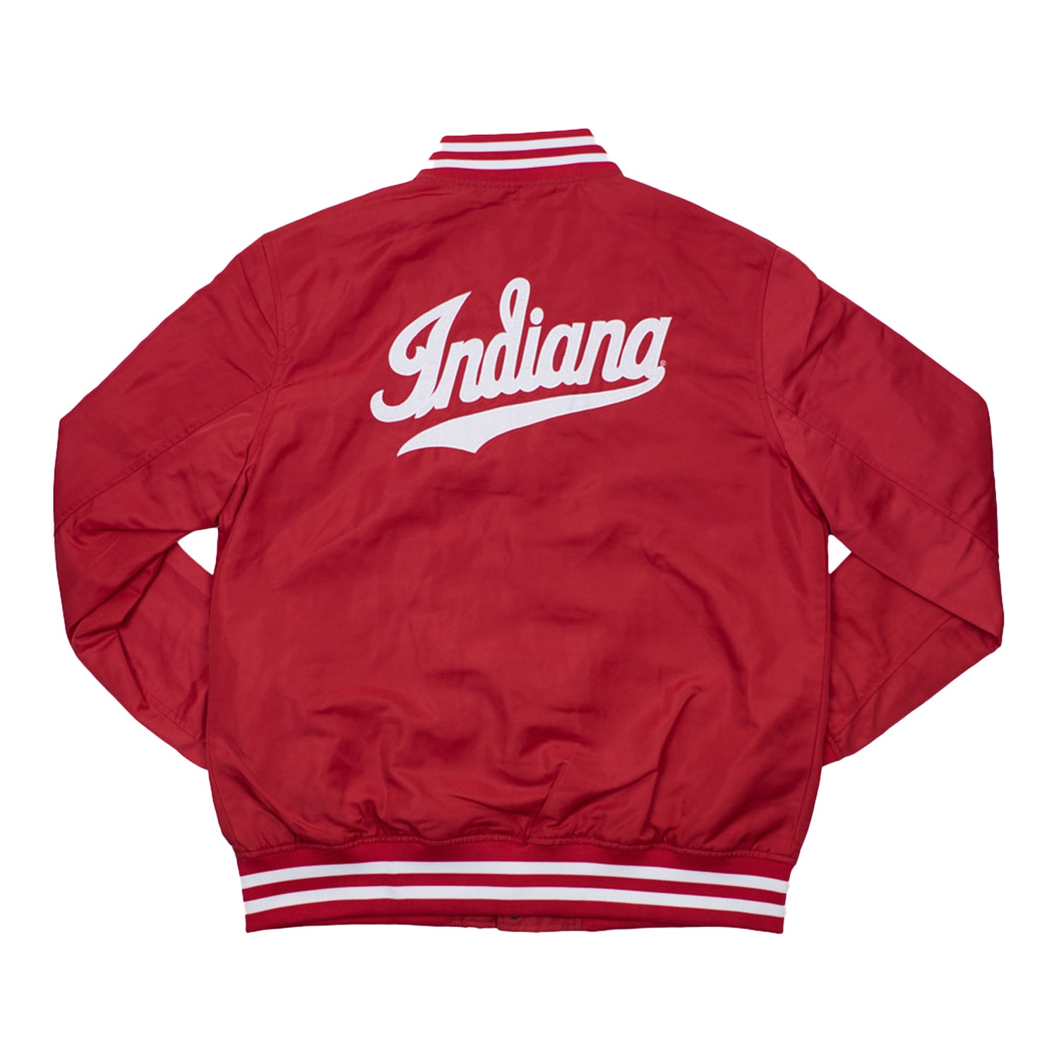 Indiana Hoosiers Script Bomber Crimson Jacket - Back View