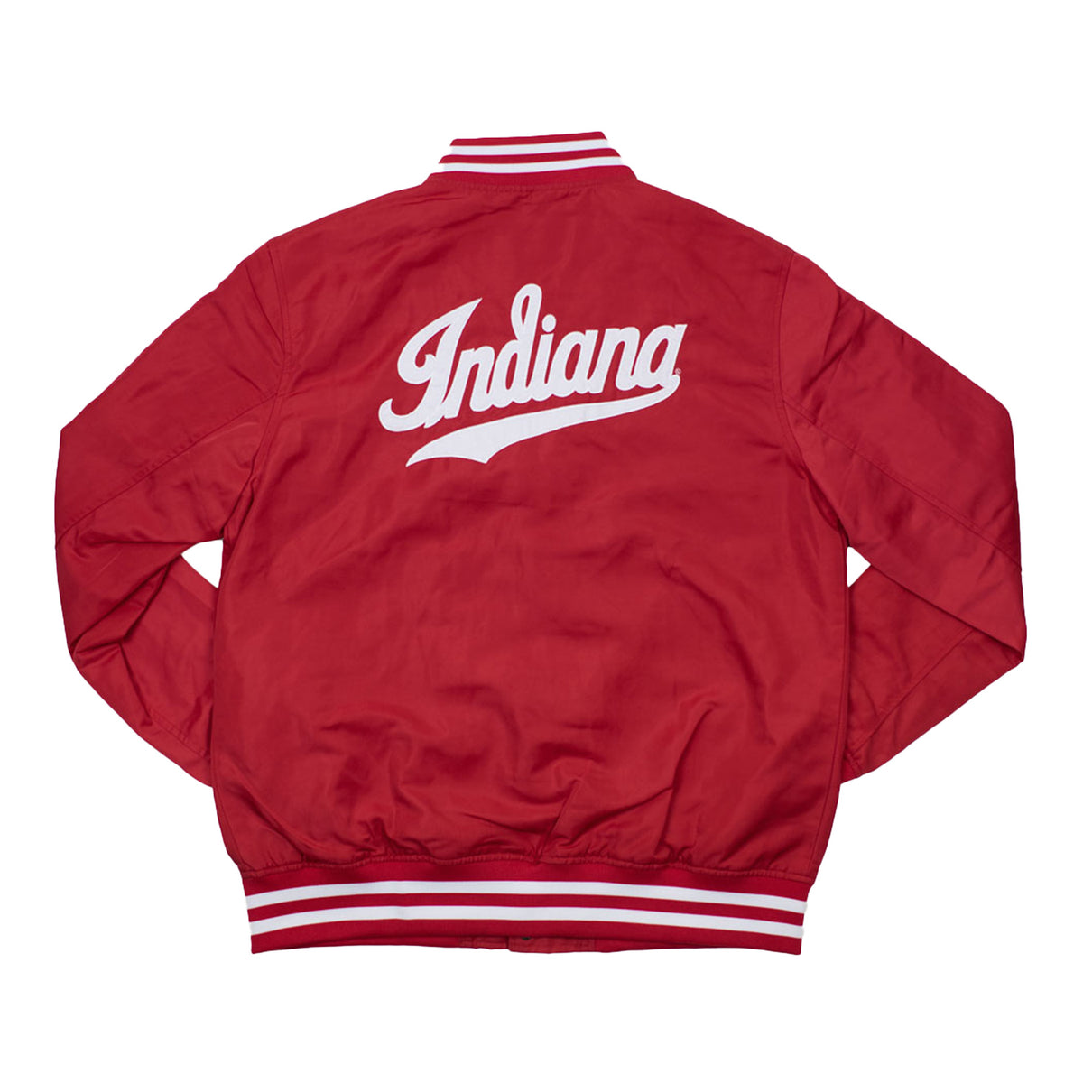 Indiana Hoosiers Script Bomber Crimson Jacket - Back View