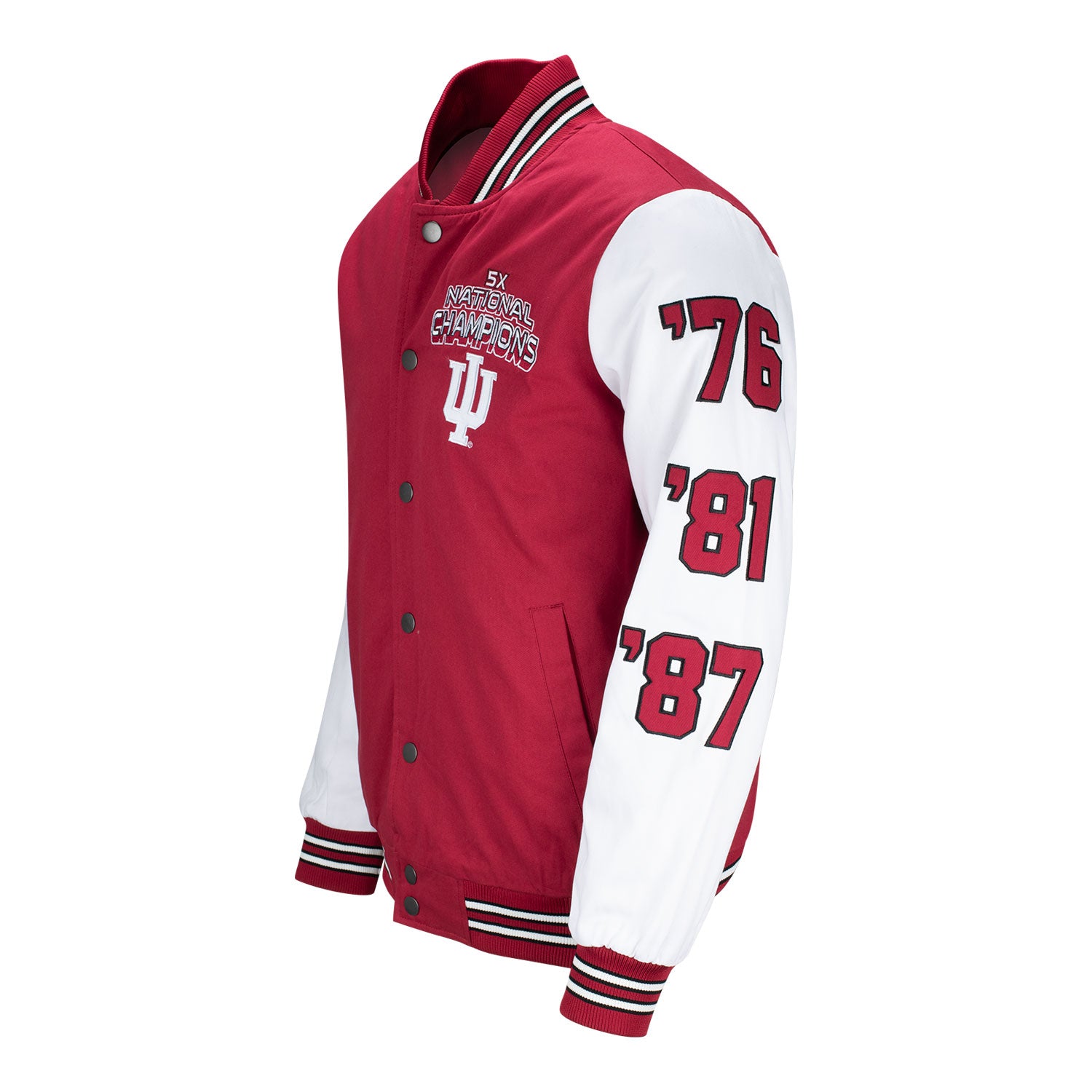 Indiana Hoosiers Varsity Basketball Championship Crimson Jacket - Left View