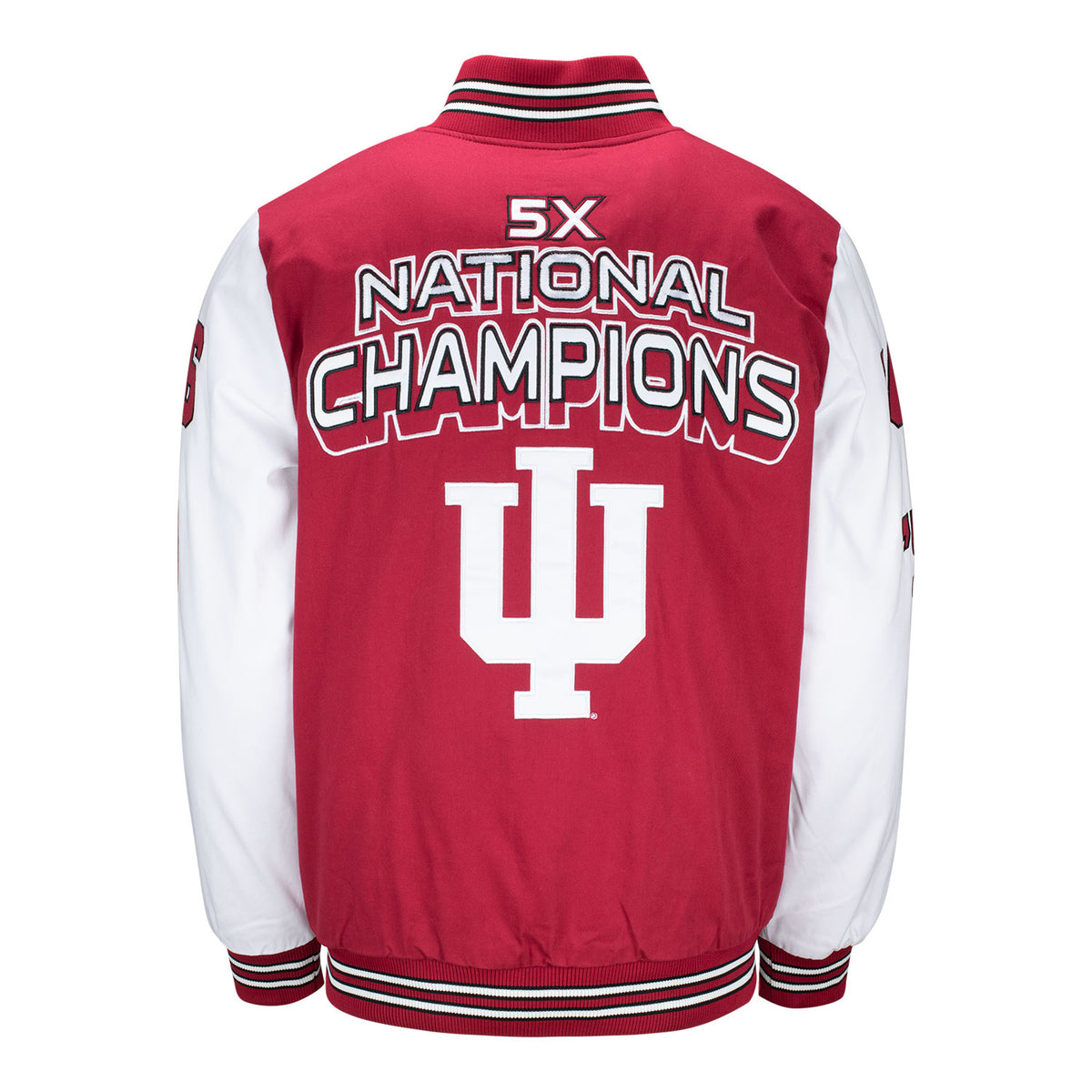 Indiana Hoosiers Varsity Basketball Championship Crimson Jacket - Back View