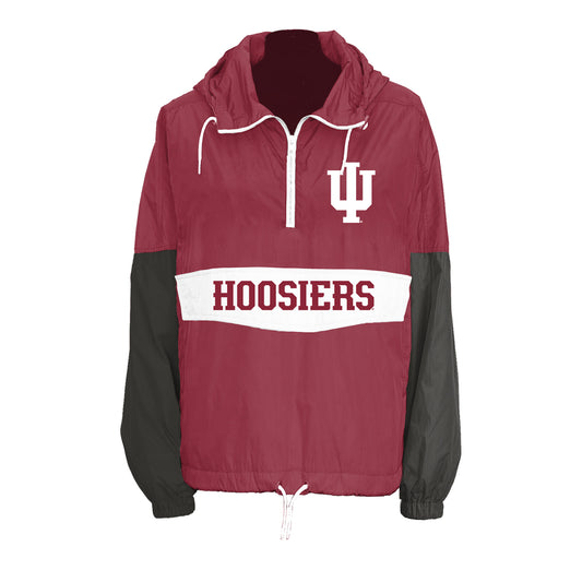 Indiana Hoosiers Retro Pullover Windbreaker - Front View