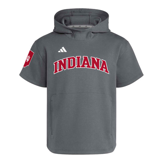Indiana Hoosiers Dugout Short Sleeve Hoodie - Front VIew