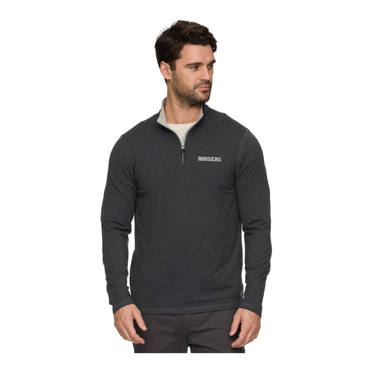 Indiana Hoosiers 1/4-Zip Clutch Black Pullover - Full View