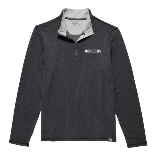 Indiana Hoosiers 1/4-Zip Clutch Black Pullover - Front View