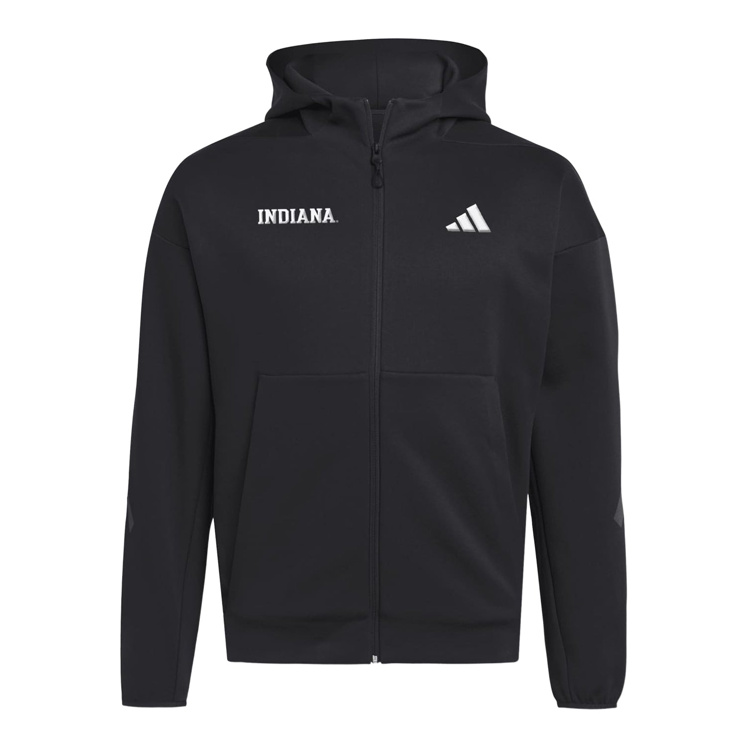 Indiana Hoosiers adidas Z.N.E. Full-Zip Black Jacket - Front View