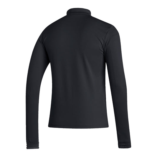 Indiana Hoosiers Adidas 8-Star Soccer Black 1/4 Zip Jacket - Back View