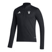 Indiana Hoosiers Adidas 8-Star Soccer Black 1/4 Zip Jacket - Front View