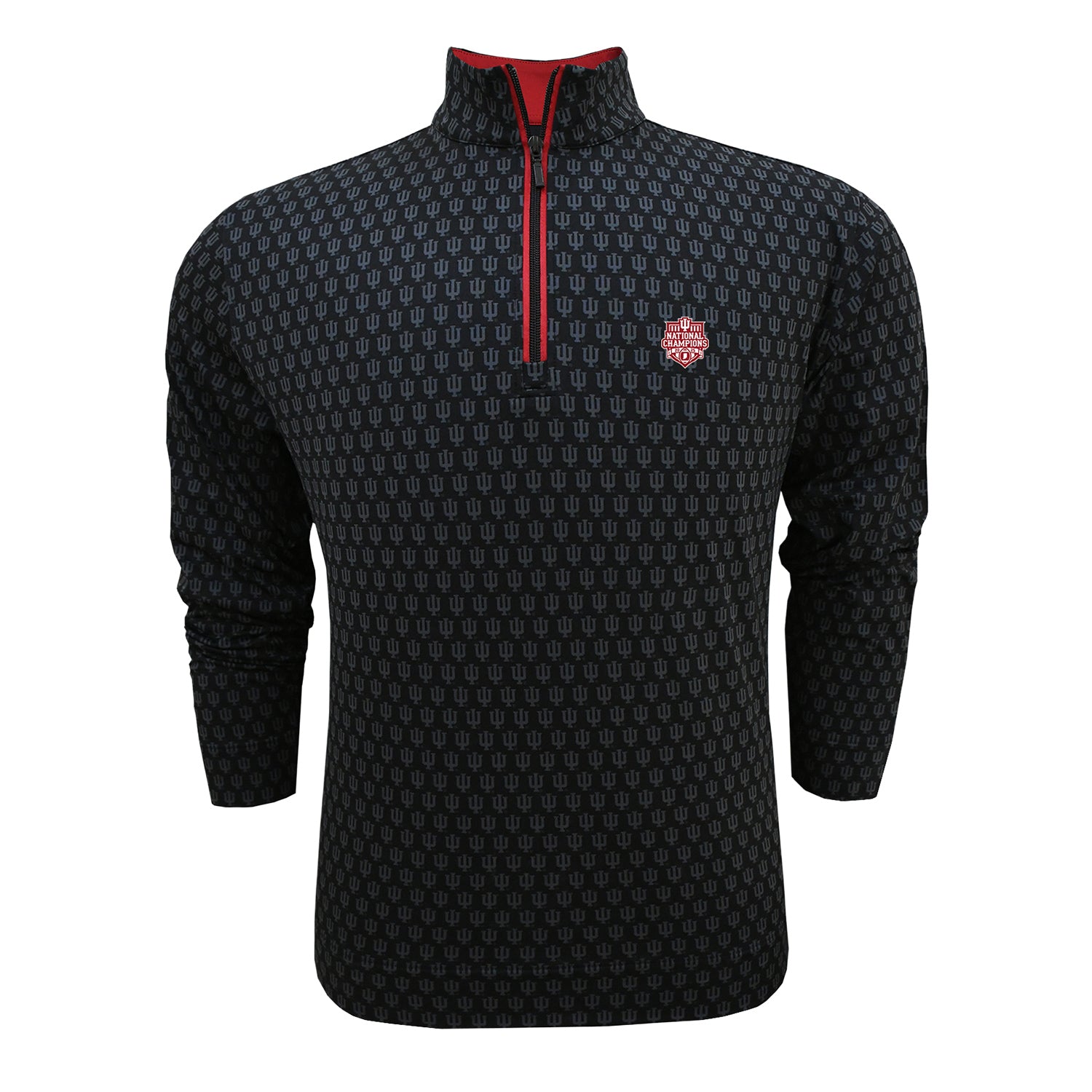 Indiana Hoosiers Horn Legend 2025 National Champions All Over 1/4 Zip Pullover