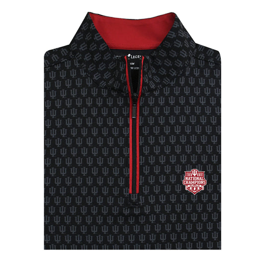 Indiana Hoosiers Horn Legend 2025 National Champions All Over 1/4 Zip Pullover