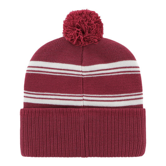 Indiana Hoosiers Fadeout Cuff Pom Crimson Knit Hat - Back View