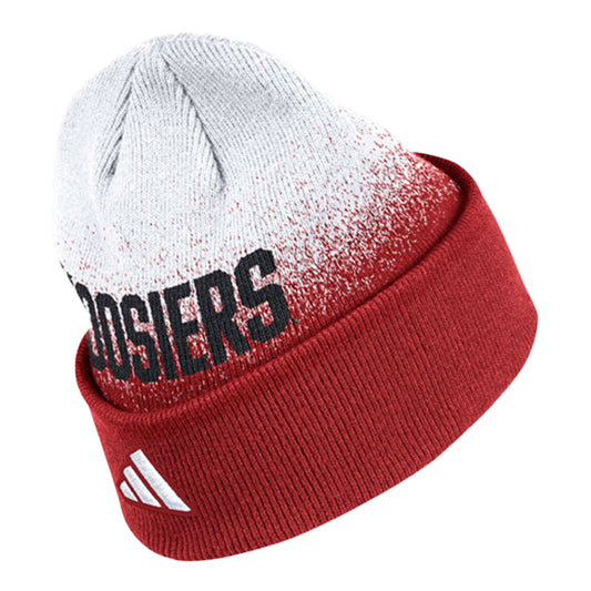 Indiana Hoosiers Adidas Gradient Crimson Knit Hat - Back View
