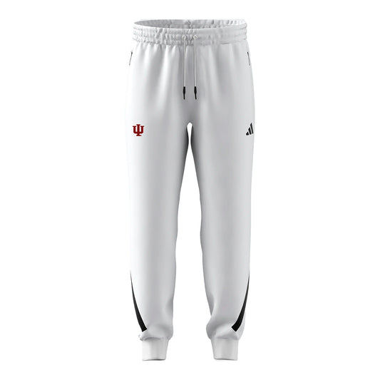 Indiana Hoosier Adidas Z. N. E. White Pants - Front View