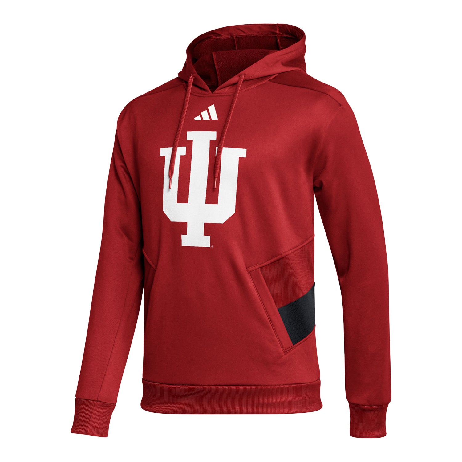 Indiana Hoosiers Adidas Travel Sideline Crimson Hood - Front View