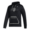 Indiana Hoosiers Adidas Sideline Locker Fade Stripe Black Hood - Front View