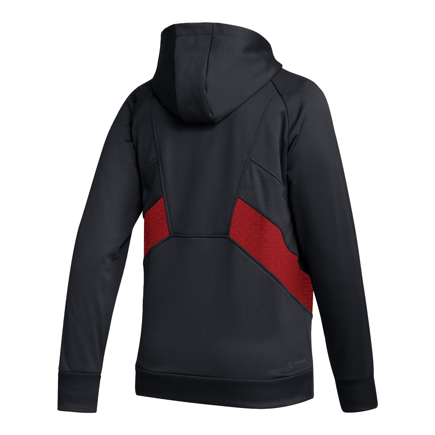 Indiana Hoosiers Adidas Travel Sideline Black Hood - Back View