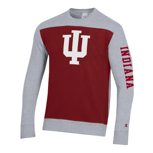 Indiana Hoosiers Super Fan Yoke Crimson Crew - Front View