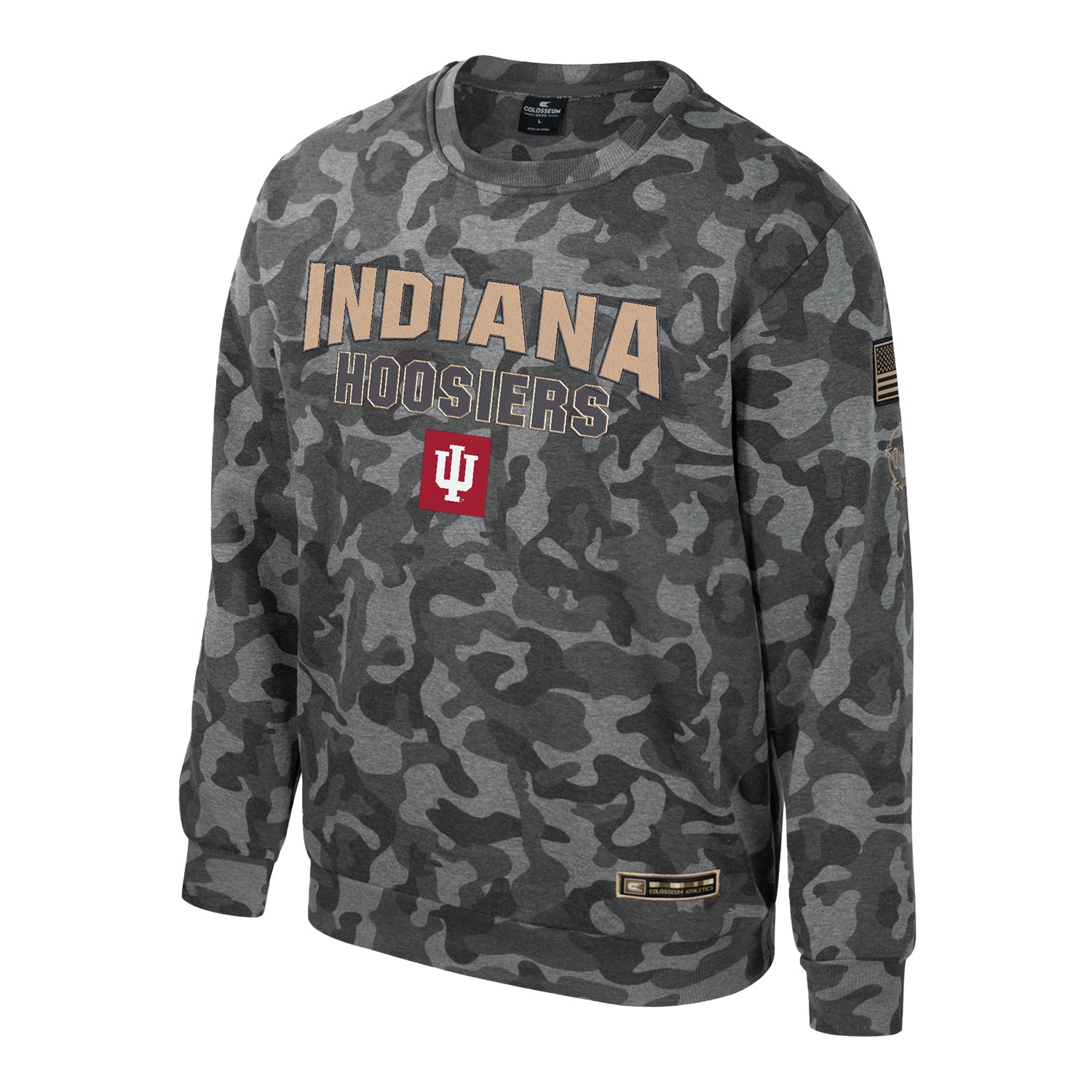 8Indiana Hoosiers OHT Coyote Camo Sweatshirt - Front View