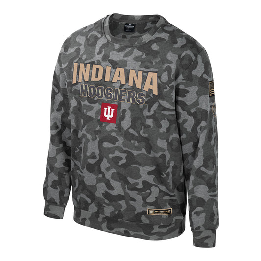 8Indiana Hoosiers OHT Coyote Camo Sweatshirt - Front View