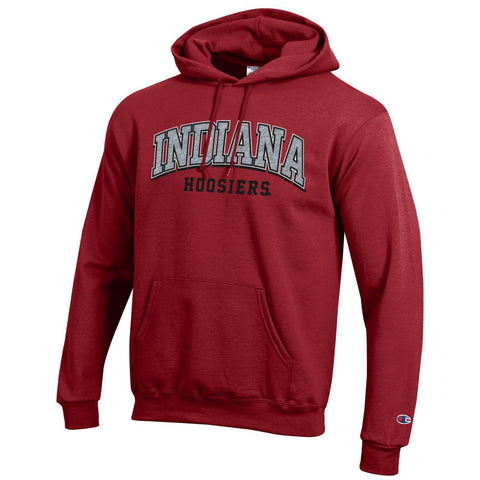 Indiana Hoosiers Twill Arch Powerblend Crimson Hood - Front VIew