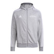 Indiana Hoosiers Adidas 3 Stripe Fashion Full Zip Grey Jacket - Front View