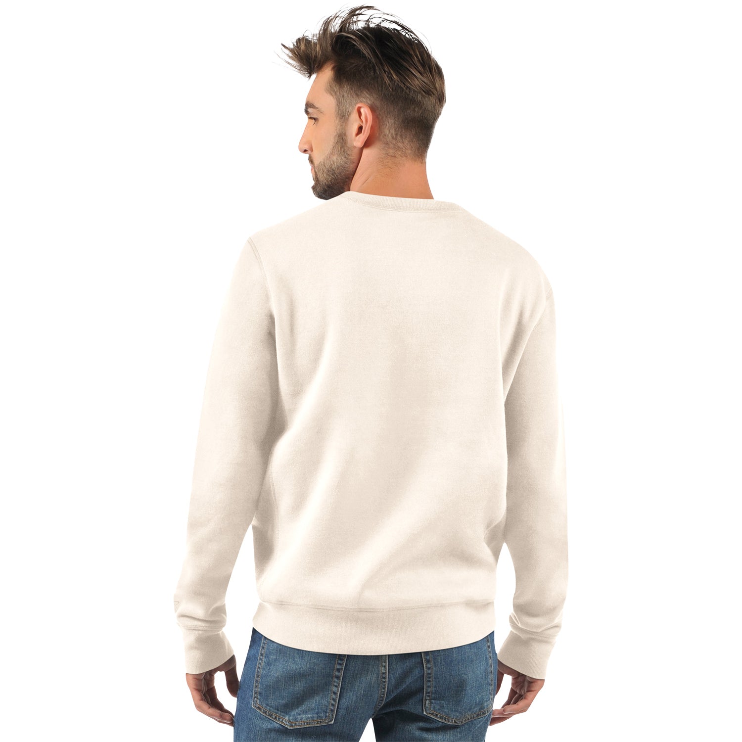 Indiana Hoosiers Football White Crewneck Sweatshirt - Back View