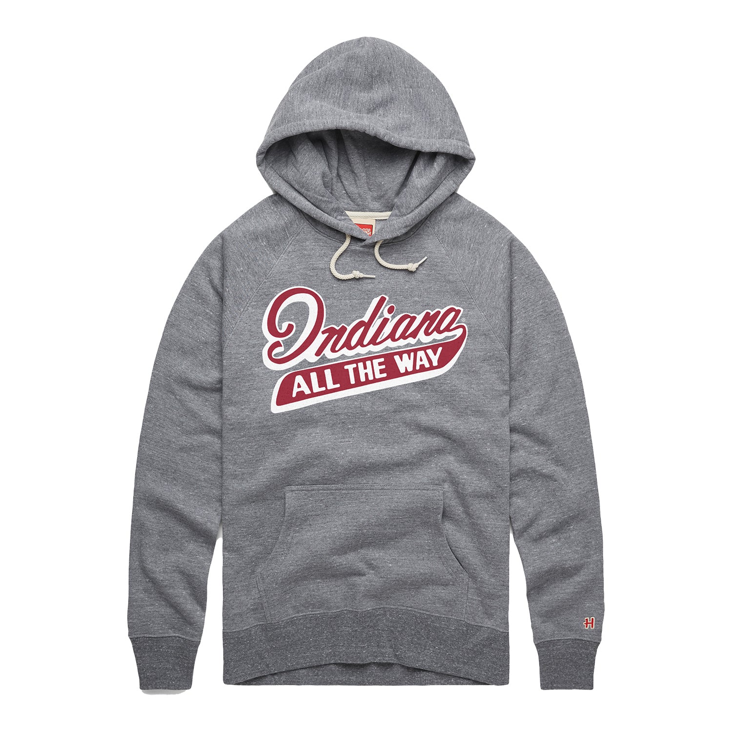 Indiana Hoosiers Vintage Indiana Grey Sweatshirt - Front View