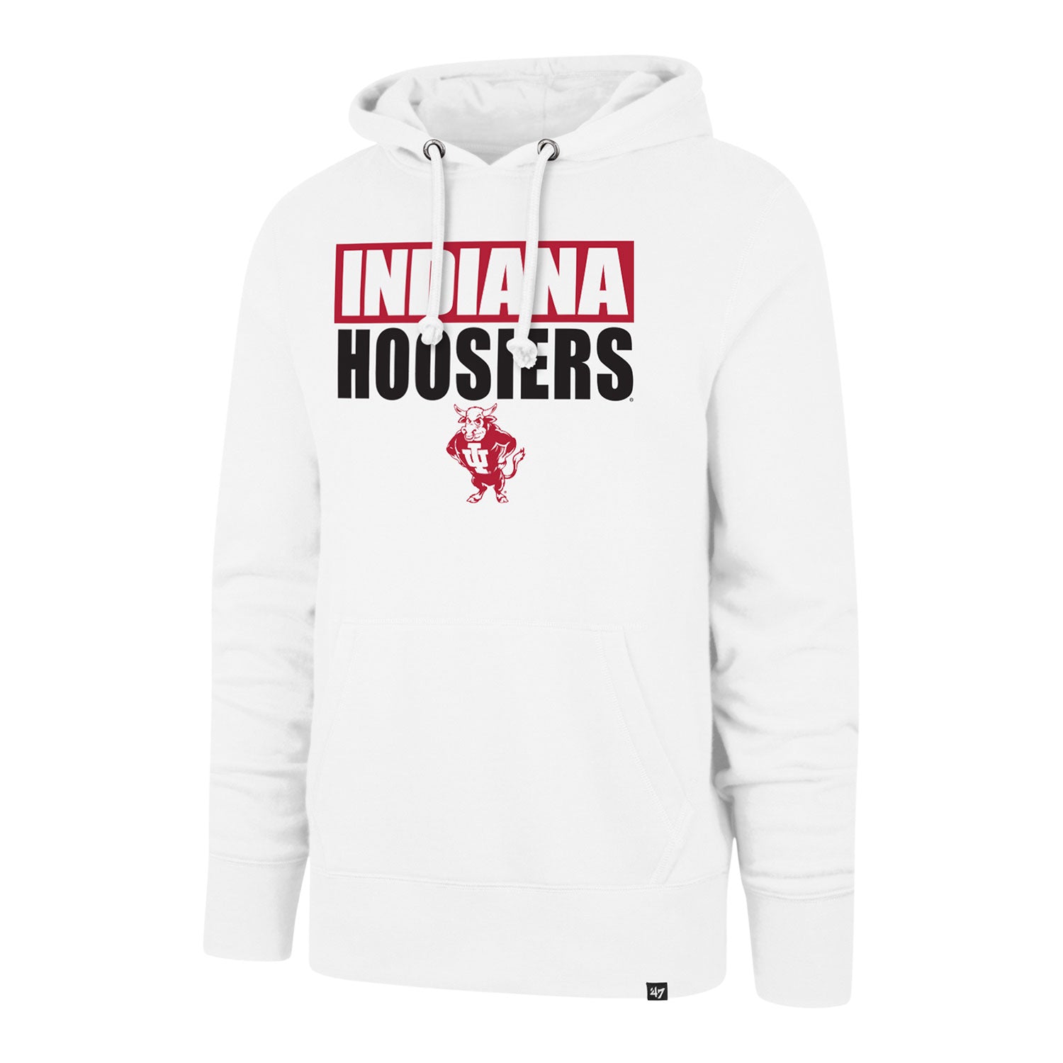 Indiana Hoosiers Bison White Sweatshirt - Front View