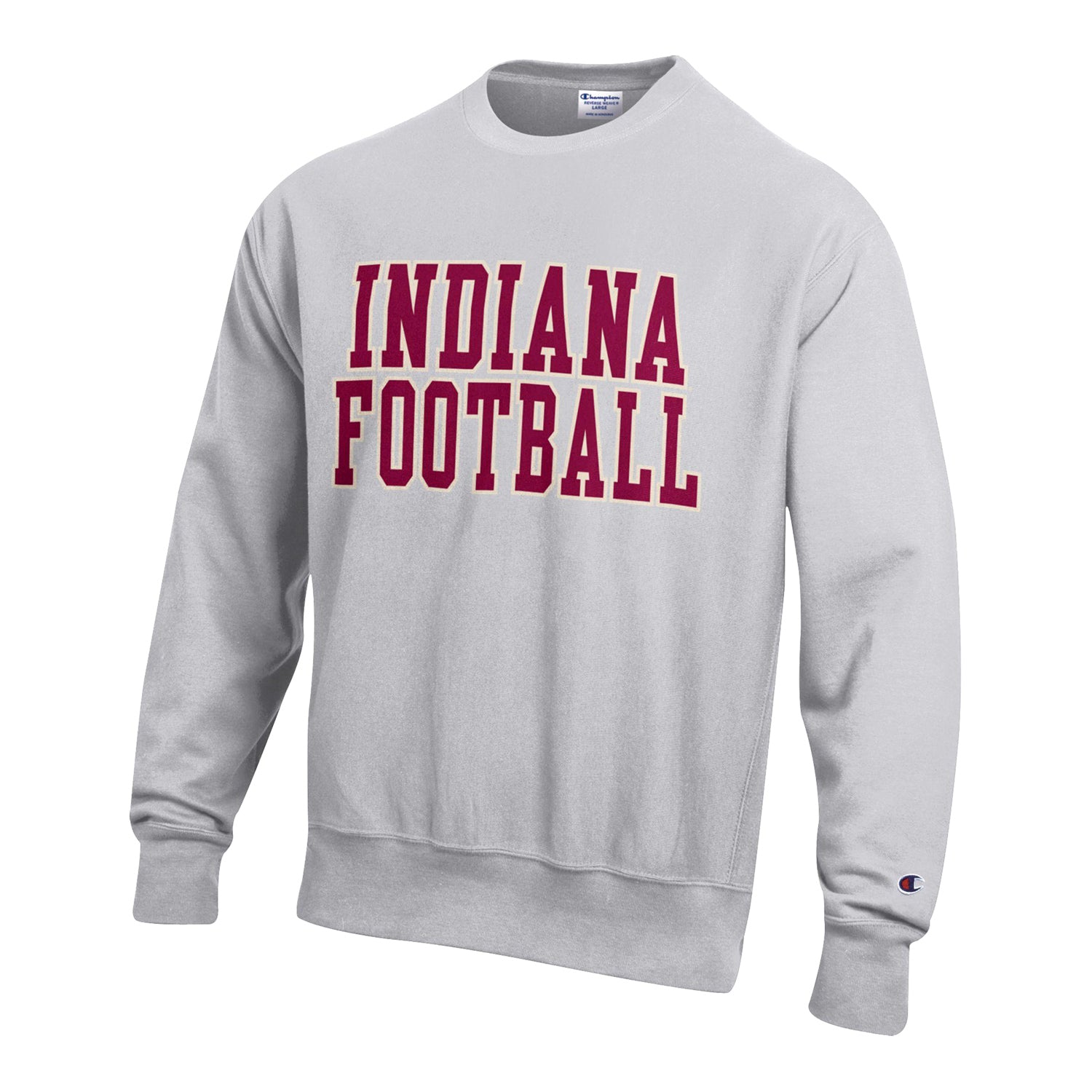Indiana Hoosiers Football Champion Grey Crewneck - front View