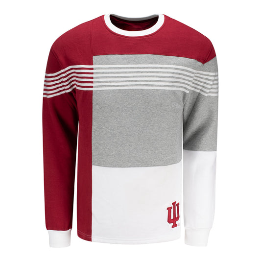 Indiana Hoosiers Stripes Crewneck - Front View