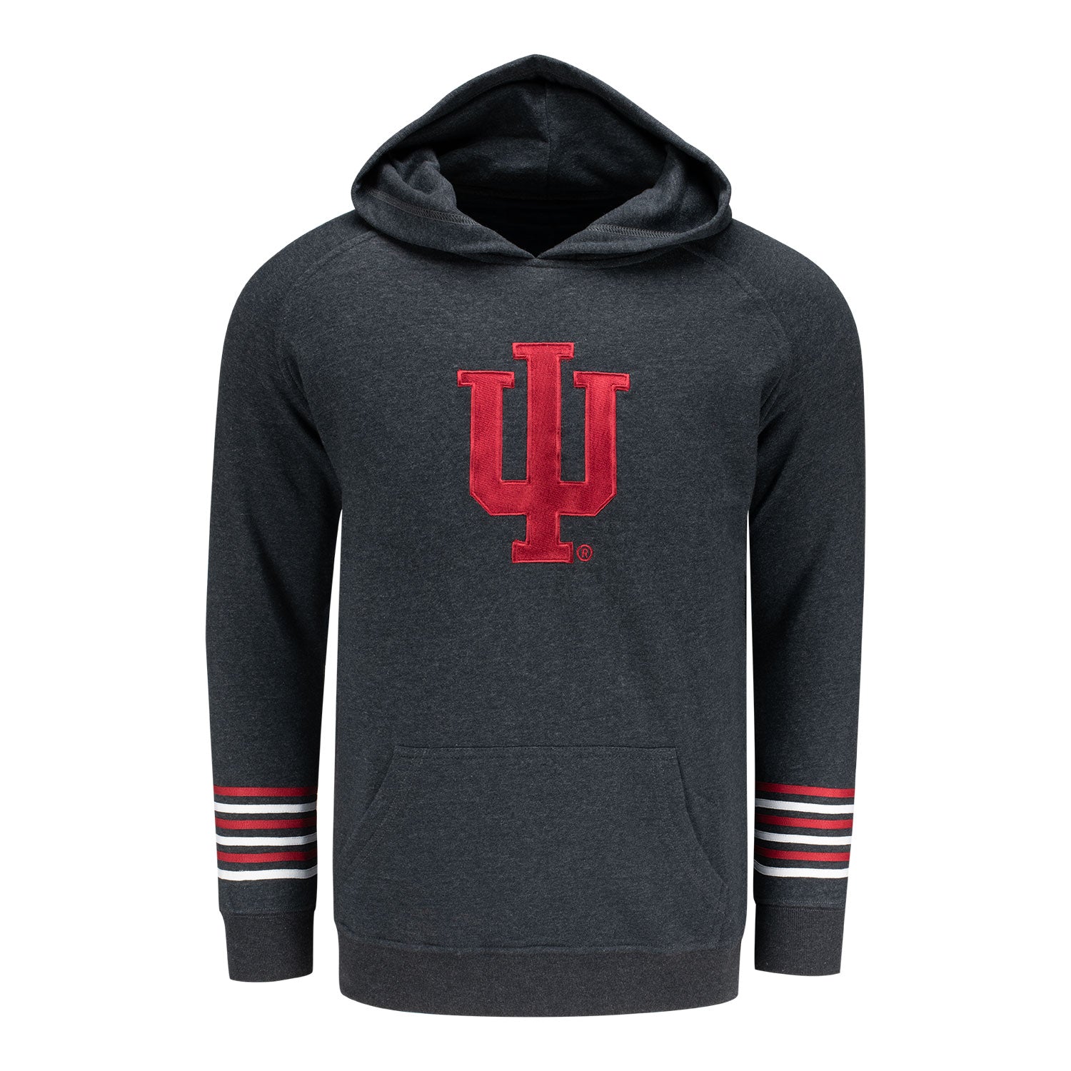 Indiana Hoosiers Trident Hooded Sweatshirt - Front View